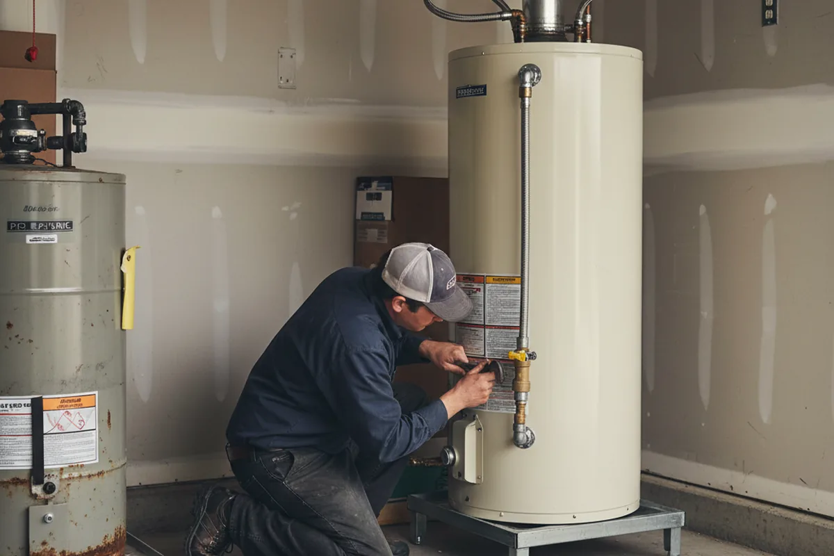 Water heater and shutoff valve replacement in Hazel Green